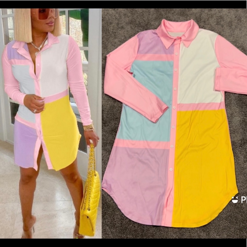 Color Block Shirt dress!!